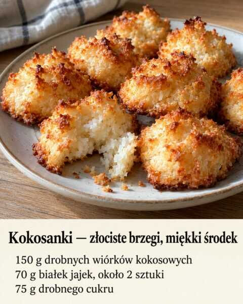 Kokosanki — złociste brzegi, miękki środek
