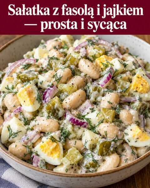 Sałatka z fasolą i jajkiem — prosta i sycąca