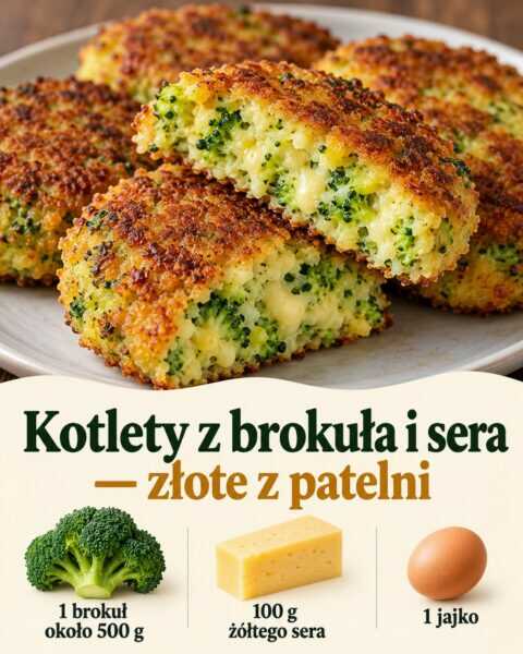 Kotlety z brokuła i sera — złote z patelni
