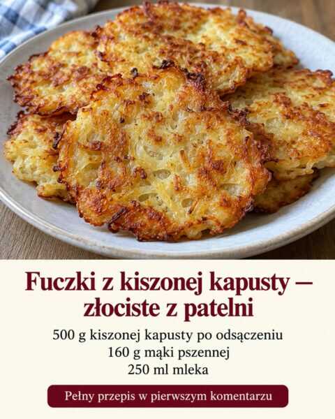 Fuczki z kiszonej kapusty — złociste z patelni