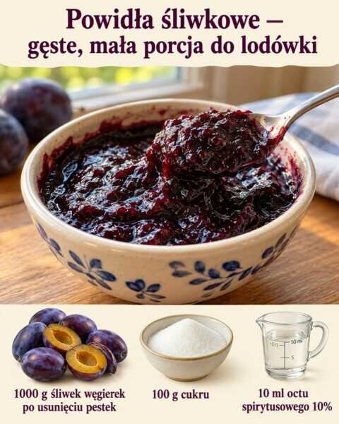 Powidła śliwkowe — gęste, mała porcja do lodówki