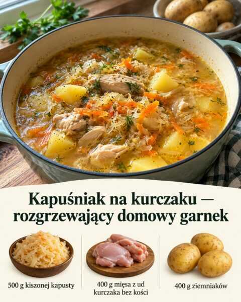 Kapuśniak na kurczaku — rozgrzewający domowy garnek